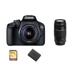 Canon eos 4000d reflex 18 mpix + objectif kit ef - s 18 - 55mm f3. 5 - 5. 6 iii + objectif ef 75 - 300mm ...