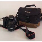 Canon eos 750d reflex 24. 2 mpix + objectif 18 55mm f3 5 5 6 is stm + sacoche + 2 cartes sd 32go