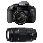 Canon eos 800d + 18 - 55 is stm + 75 - 300 iii