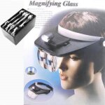 Casque loupe frontale avec led et 4 optiques by liam access® Casque loupe frontale avec led et 4 optiques by liam access®