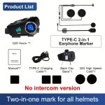Casque moto 2 1 q28 avec camra de dash 1080p connectivit sans fil, camra moto, enregistrement vido ...