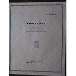 Concertino, pour basson rduction piano - basson et piano