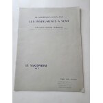 Les contemporains ecrivent pour les instruments a vent - le saxophone - collection oubradous - ed. pierre ...
