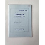 Darius milhaud - quintette pour instruments a vent ( fl�te, hautbois, clarinette, basson, cor) - partition ...