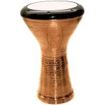 Derbouka egyptienne ethno en cuivre martelé equipée d'une peau noire Derbouka egyptienne ethno en cuivre martelé equipée d'une peau noire