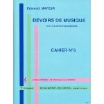 Devoirs de musique. cahier n 3