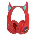 Diable oreille bluetooth casque avec microphone stro musique rvb clignotant pour tlphones portables ...