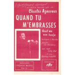 Double partition belge charles aznavour quand tu m'embrasses / jacques raymond permettete signorina