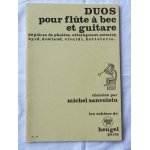 Duos pour fl�te a bec et guitare - 32 pi�ces - sanvoisin
