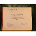 E. chausson concert pour piano violon quatuor partition mat�riel rouart lerolle
