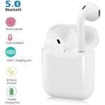 Ecouteurs bluetooth, ecouteurs sans fil bluetooth 5. 0 avec tui de chargement portable