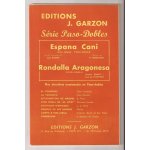 Editions garzon - serie paso - dobles - espana cani - rondalla aragonesa