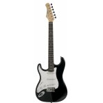 Eko s300blk - lh - guitare electrique type strat black gaucher