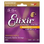 Elixir 16052 nanoweb jeu de cordes pour guitare folk light