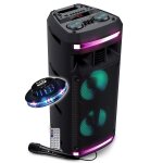Enceinte autonome sono dj - pickering fx62 - 300w - usb sd bluetooth radio fm - 2x boomers 16cm � led ...