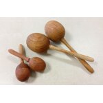 Ethno mar 02 - paire de maracas en bois exotique, petit modèle 13, 5 cm Ethno mar 02 - paire de maracas en bois exotique, petit modèle 13, 5 cm