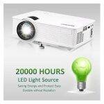 Excelvan ehd09 mini led projecteur multimdia 1200 lumens 1080p hdmi / usb / sd / av / vga