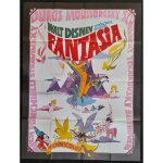 Fantasia - film d'animation 1940 walt disney - affiche de cin�ma des ann�es 70 - french re - release ...