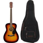 Fender classic design cc - 60s sunburst guitare folk concert + housse