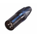 Fiche connecteur xlr 3 broches mle noir - neutrik nc3mxx - bag