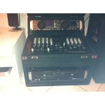Flightcase avec double platine cd gemini et table de mixage audiophony Flightcase avec double platine cd gemini et table de mixage audiophony
