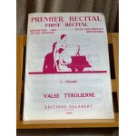 Francis poulenc valse tyrolienne pour piano partition ed. salabert 1er récital Francis poulenc valse tyrolienne pour piano partition ed. salabert 1er récital