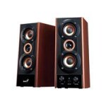 Genius sp - hf800a ii - haut - parleurs - pour pc - 20 watt (totale) - 2 voies - bois, noir