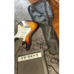 Guitare electrique avec amplificateur et cordes