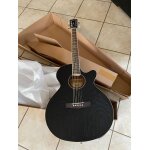 Guitare folk cort frne noir