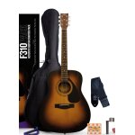 Guitare folk yamaha f310 pack brown sunburst