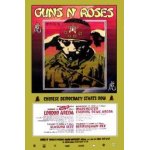 Guns n' roses - uk tour 2001 - original promo poster - affiche / poster envoi en tube