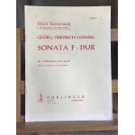 Haendel / handel sonate en fa majeur partition flute a bec guitare ed. doblinger