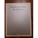 Hans werner henze - six absences pour le clavecin - schott