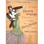 Heure exquise sur les motifs de l'op�rette la veuve joyeuse (suite de valses) partition pour piano