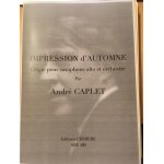 Impression d'automne d'andr� caplet pour saxophone et ensemble