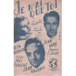 Je n'ai que toi; paroles de max françois; musique de s. solari; Je n'ai que toi; paroles de max françois; musique de s. solari;