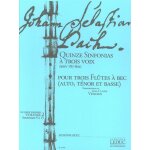 Jean - claude veilhan : quinze sinfonias a trois voix (bwv 787 - 801) de j. s. bach pour 3 fl�tes a bec ...