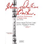 Jean - claude veilhan : quinze sinfonias a trois voix de j. s. bach (bwv 787 - 801) pour 3 fl�tes a bec ...