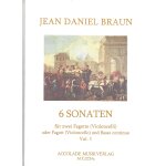 Jean daniel braun, 6 sonates pour basson volume 1 - edition accolade musikverlag