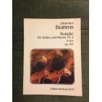 Johannes brahms sonate pour violon et piano n2 opus 100 partition breitkopf