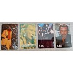 Johnny hallyday 4 cartes de collections téléphoniques. #05# Johnny hallyday 4 cartes de collections téléphoniques. #05#