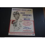 Julie andrews . millie rare partition anglaise du film copyright 1967