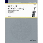 Kreisler : pr�lude et allegro dans le style de pugnani - violon