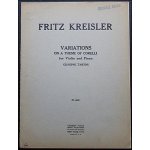 Kreisler variations sur un th�me de corelli pour violon et piano