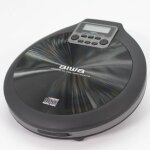 Lecteur cd / cd - r / cd - r / mp3 portable aiwa pcd - 810bk, noir gris, avec �couteurs et sac, esp