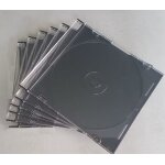 Lot de 10 boitiers cd slim (6 noirs et 4 transparents)