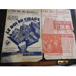 Lot de 2 partitions de georges milton / pierre colombier : le roi du cirage, j ai ma combine