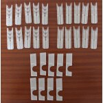 Lot de 29 etuis en plastique transparent (blanc) pour anches de saxophone alto