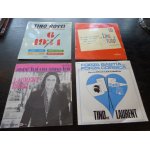 Lot de 4 disques 45 tours de tino et laurent rossi - forza bastia / vieni. . . vieni / une simple carte ...