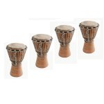 Lot de 4 djembs standard baby modle en acajou slectionn. - ethno
